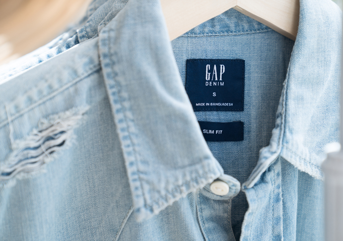 Denim Jacket on a Hanger