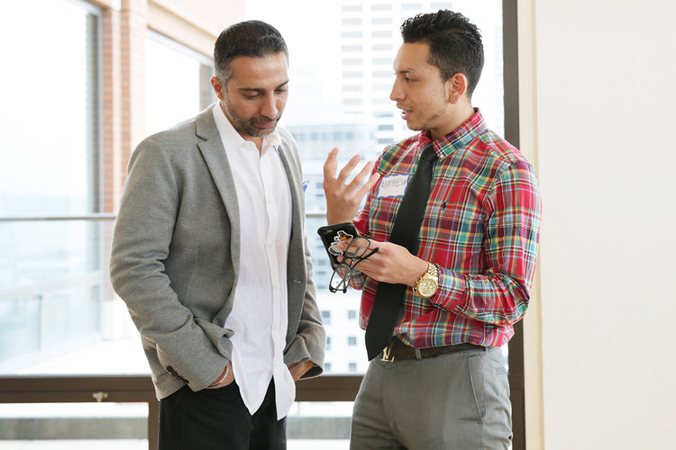 SVP of Global Sustainability and President of Gap Foundation, David Hayer, mentors a This Way Ahead participant in San Francisco, Calif.
