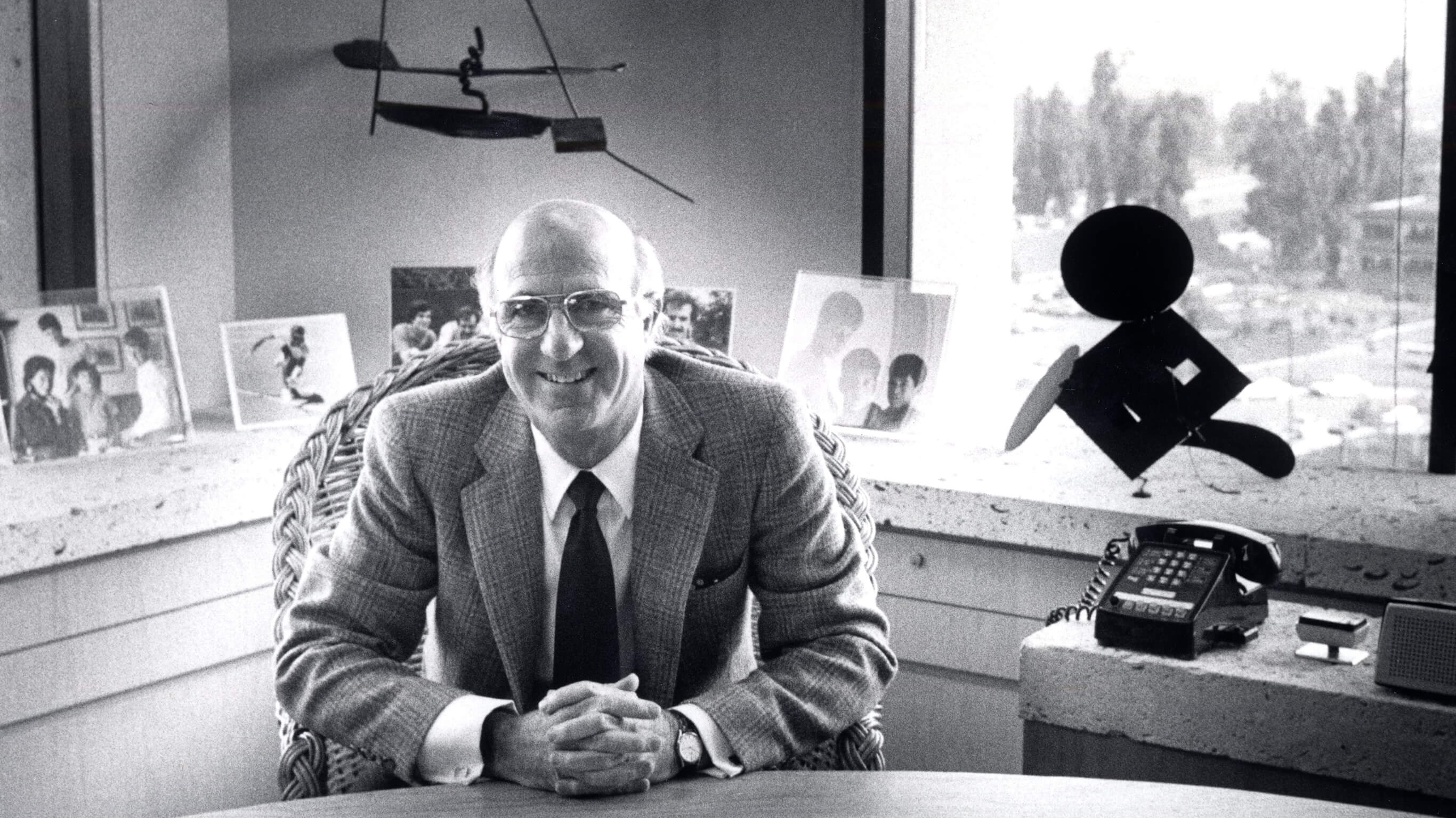 Don Fisher at desk