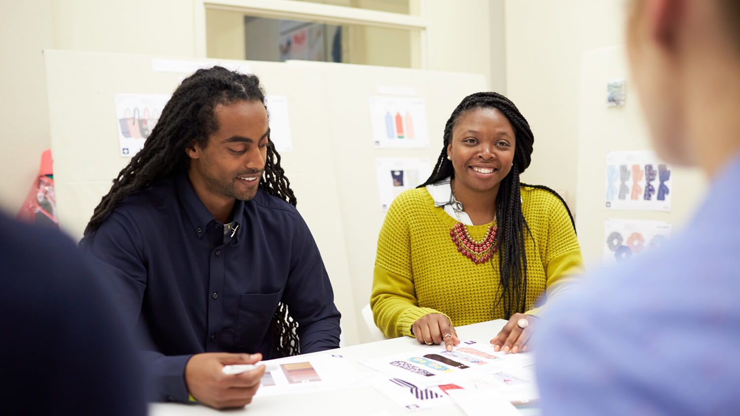 Employees in a meeting